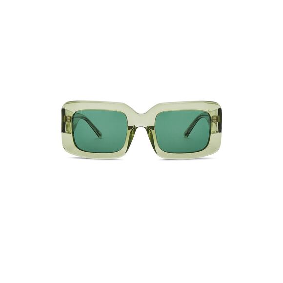 The Attico 'Jorja' Green Rectangular Sunglasses Size OS